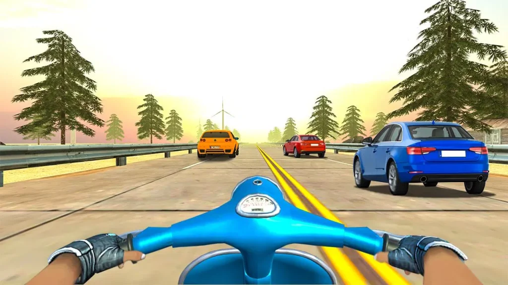vr游戏网站 - 极速摩托Highway Traffic Bike Racer 3D 3